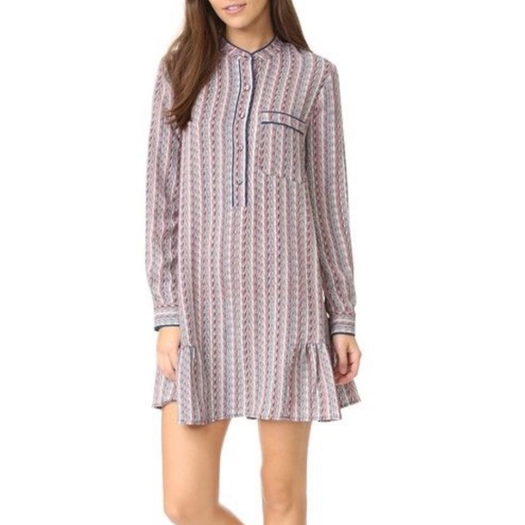 BCBGMaxAzria Lucile Drop Waist Boho Shirt Dress - Picture 1 of 8